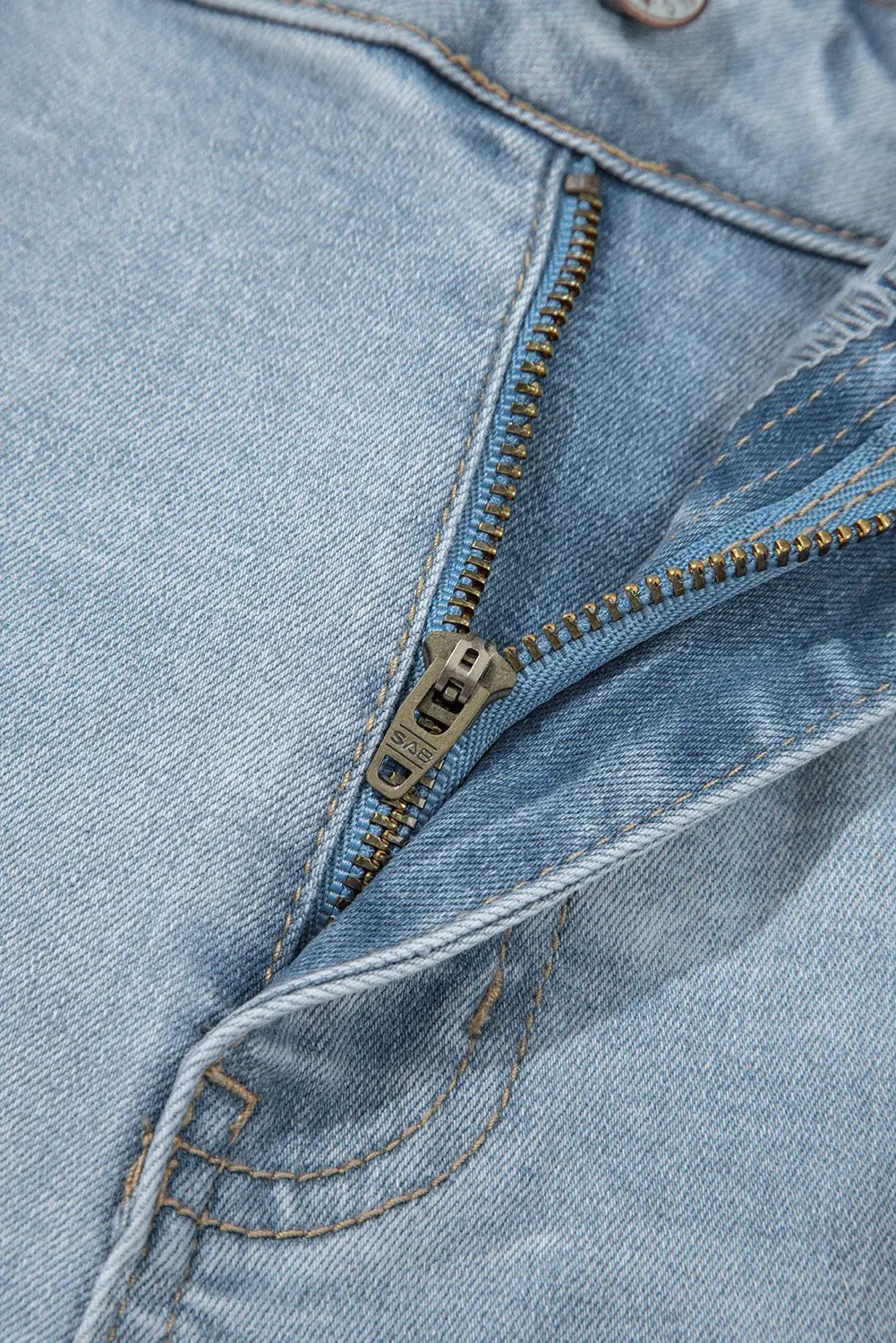 Beau Blue Mid Rise Ankle-Length Distressed Skinny Jeans Dear-Lover Dropshipping